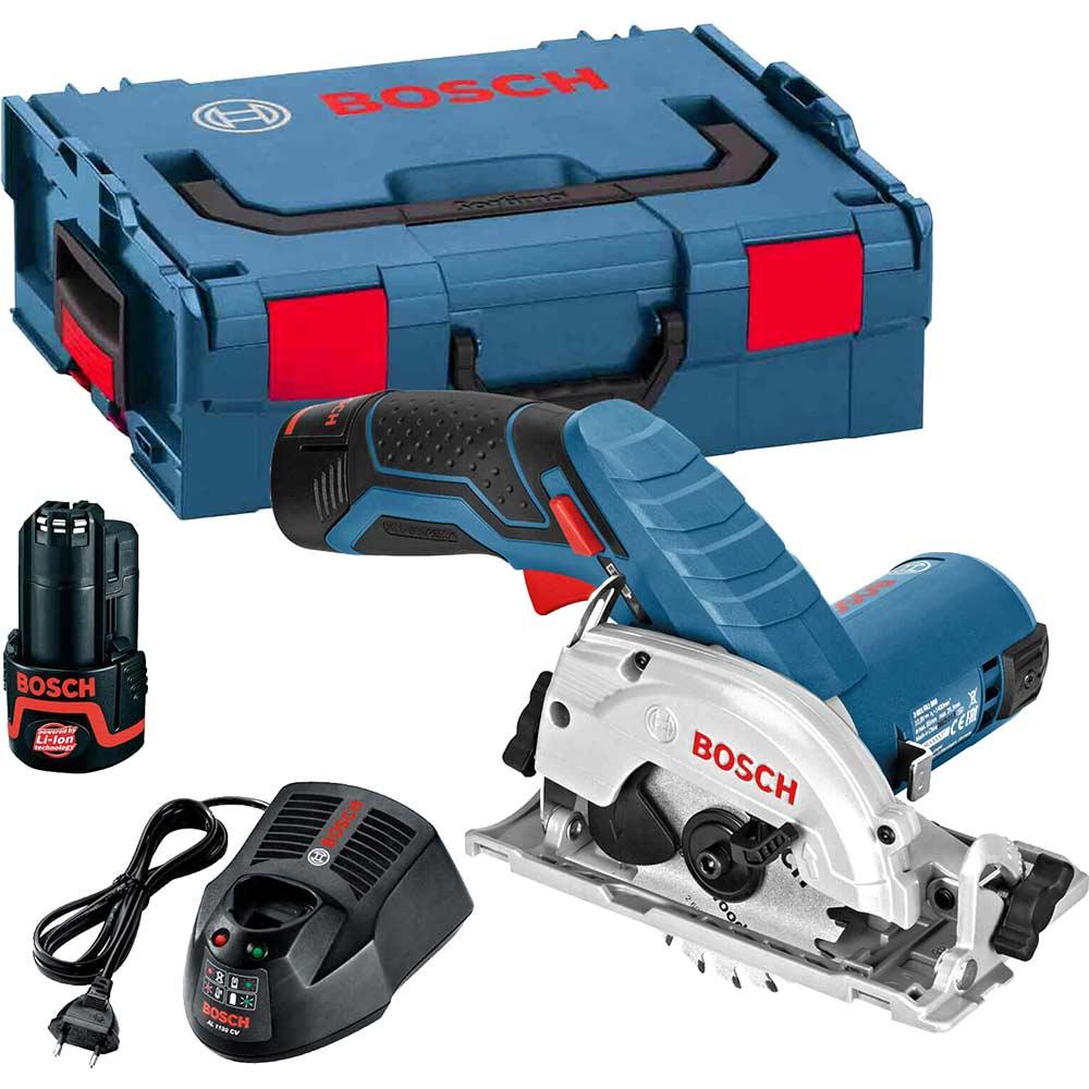 Bosch GKS 12 V-LI 12v Cordless Circular Saw 2 x 2ah Li-ion Battery Charger Case
