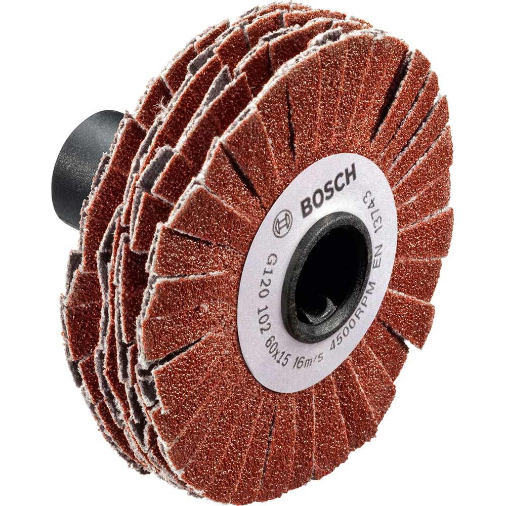 Bosch SW Lamella Abrasive Flap Wheel for PRR 250 ES 60mm 15mm 120g