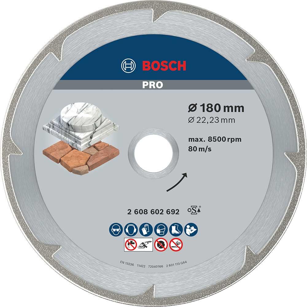 Bosch PRO Marble Diamond Cutting Disc 180mm
