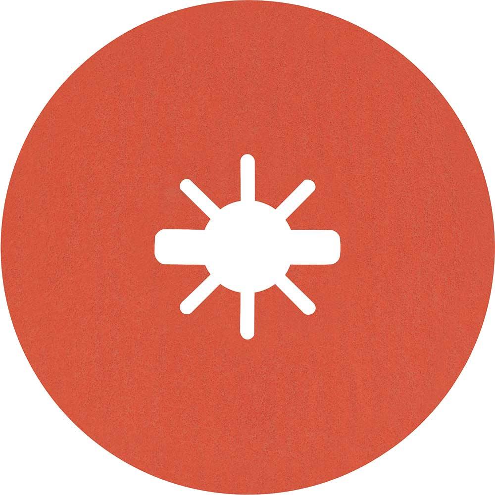 Bosch EXPERT R782 Prisma Ceramic X LOCK Fibre Disc 115mm 115mm 80g Pack of 25