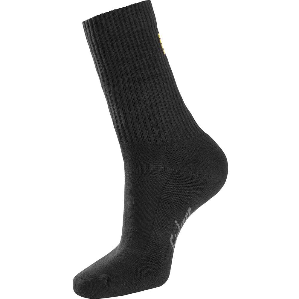 Snickers 9214 Cotton Work Socks Black 7 - 10 Pack of 3
