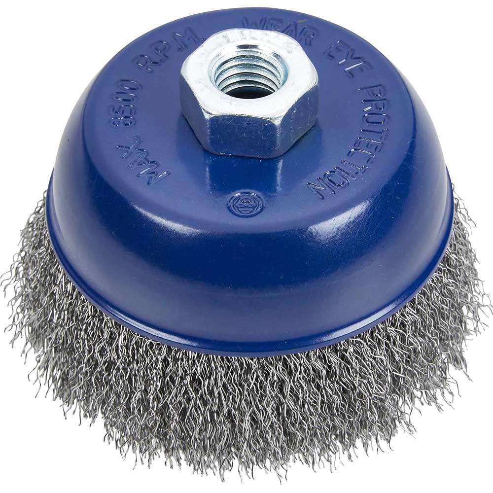Bluespot Crimped Steel Wire Cup Brush 100mm M14 Thread
