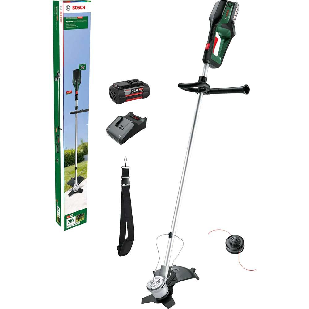 Bosch ADVANCEDBRUSHCUT 36V-23-750 36v Cordless Brush Cutter 230mm 1 x 6ah Li-ion Battery Charger
