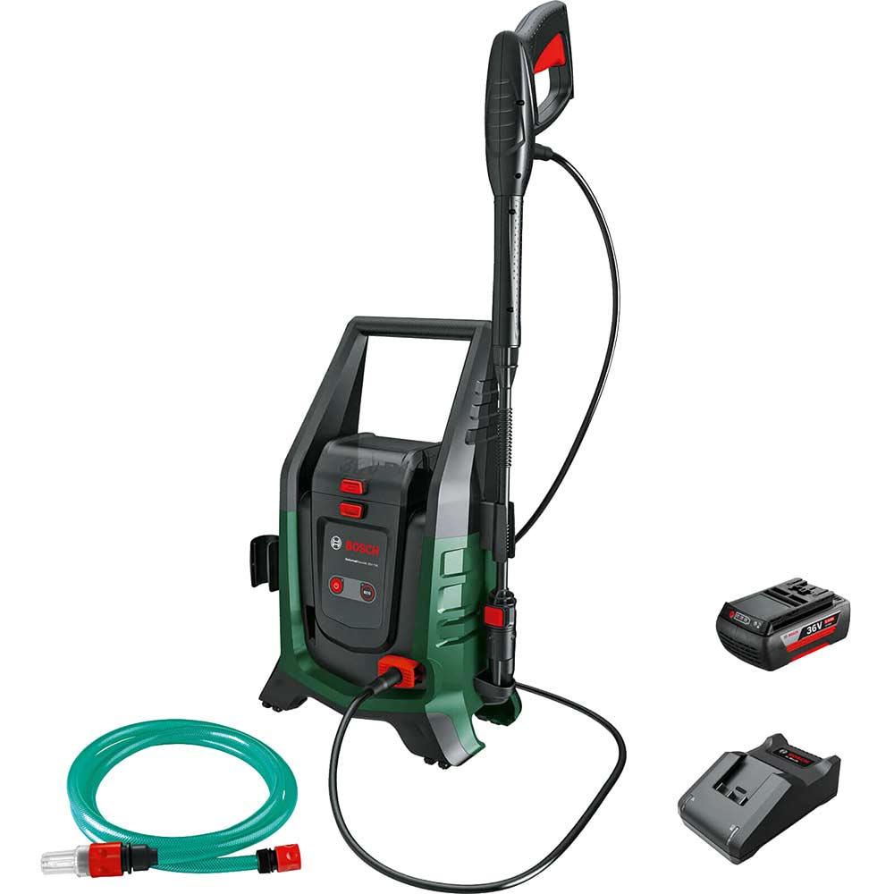 Bosch UNIVERSALAQUATAK 36V-100 36v Cordless Pressure Washer and Priming Kit 1 x 2ah Li-ion Battery Charger