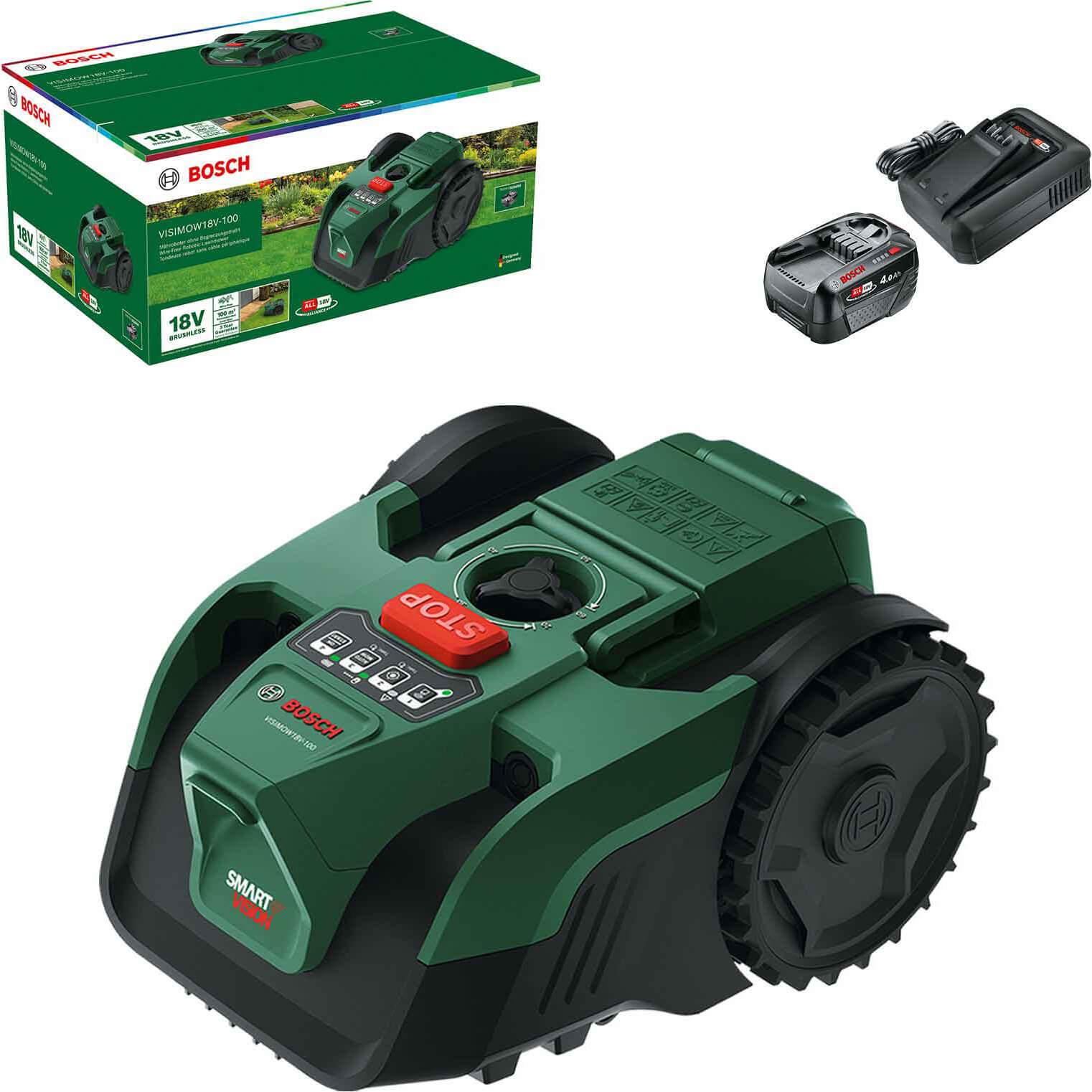 Bosch VISIMOW 18V-100 P4A 18v Cordless Camera Robotic Lawnmower 155mm