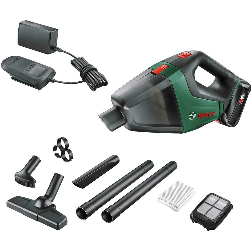 Bosch UNIVERSALVAC P4A 18v Cordless Hand Vacuum Cleaner 1 x 1.5ah Li-ion Battery Charger No Case