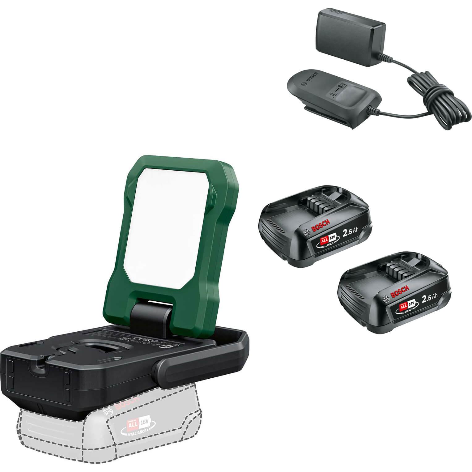 Bosch EASYSPOTLIGHT 18V-400 P4A 18v Cordless LED Work Light 2 x 2.5ah Li-ion Charger No Case