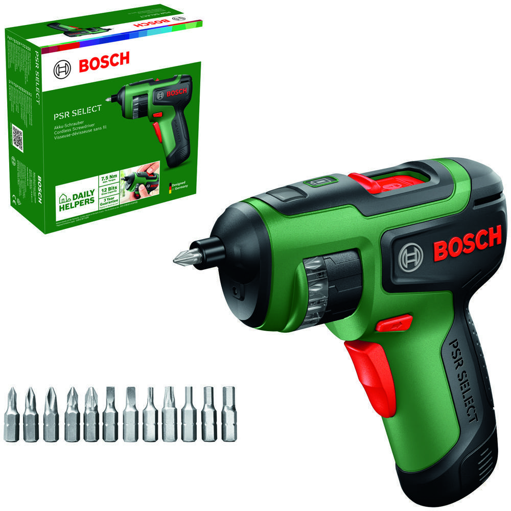Bosch PSR SELECT 4v Cordless Screwdriver 1 x 2ah Li-ion No Charger No Case