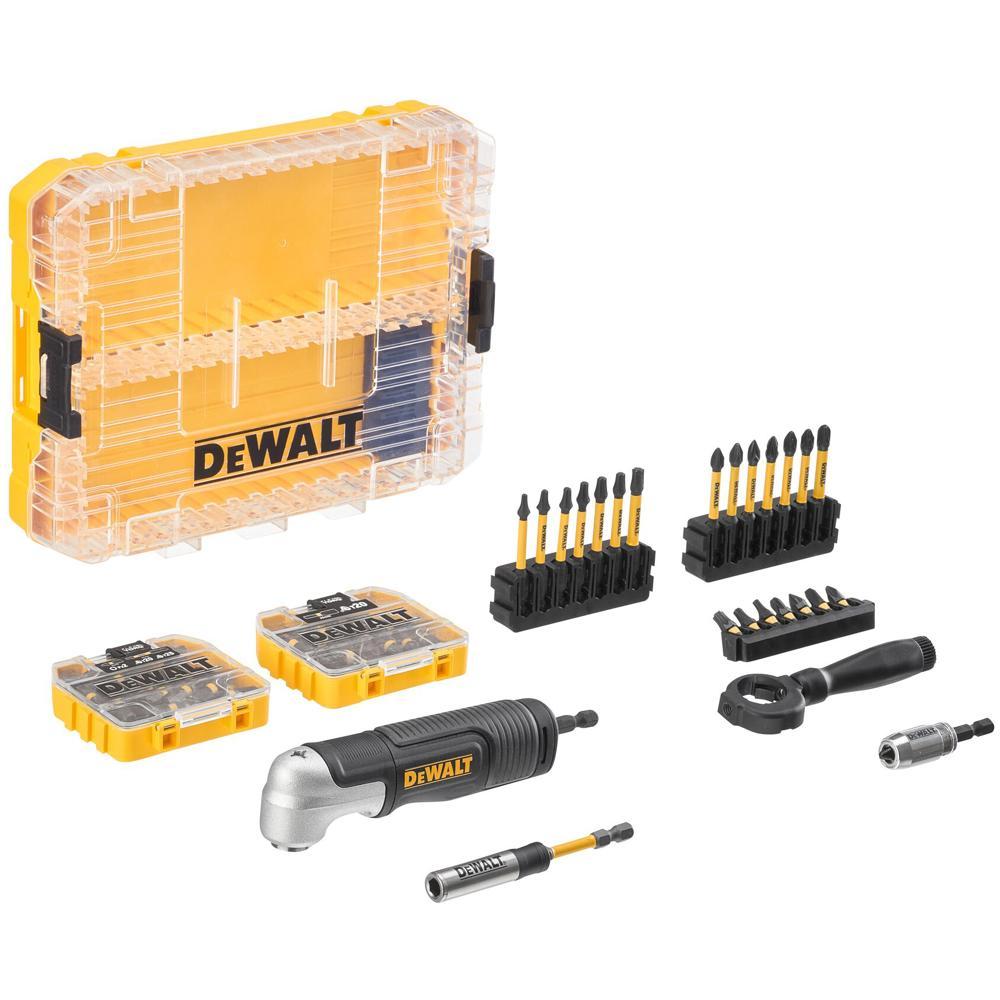 DeWalt 80 Piece Screwdriver Bit and Right Angle Attachment Set in Tough Cases