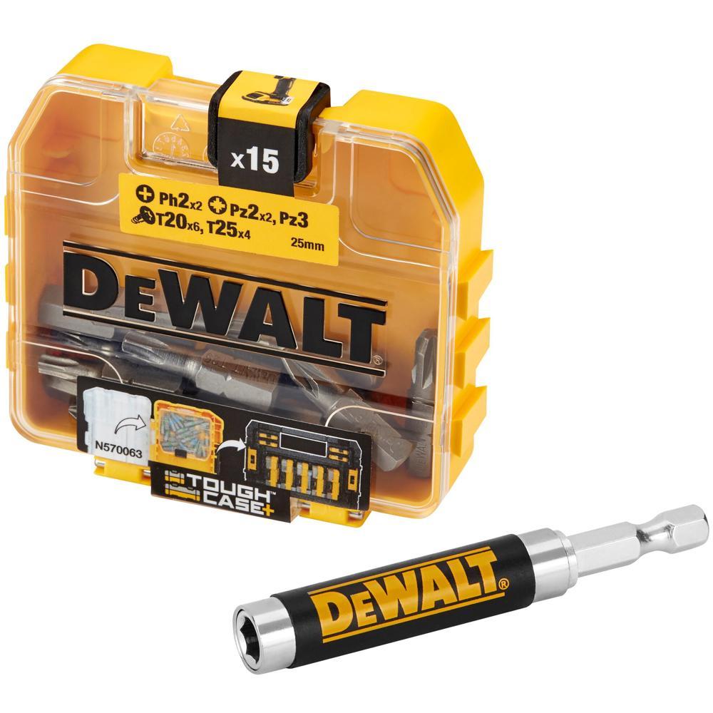 DeWalt 16 Piece Small Tough Case Screwdriver Bit Set and Bit Holder