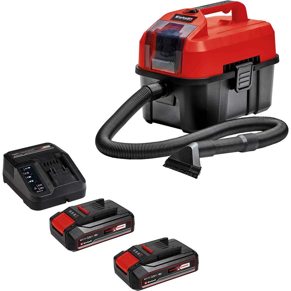 Einhell TE-VC 18/10 Li 18v Cordless Mini Wet and Dry Vacuum Cleaner 10L 2 x 2.5ah Li-ion Battery Charger No Case