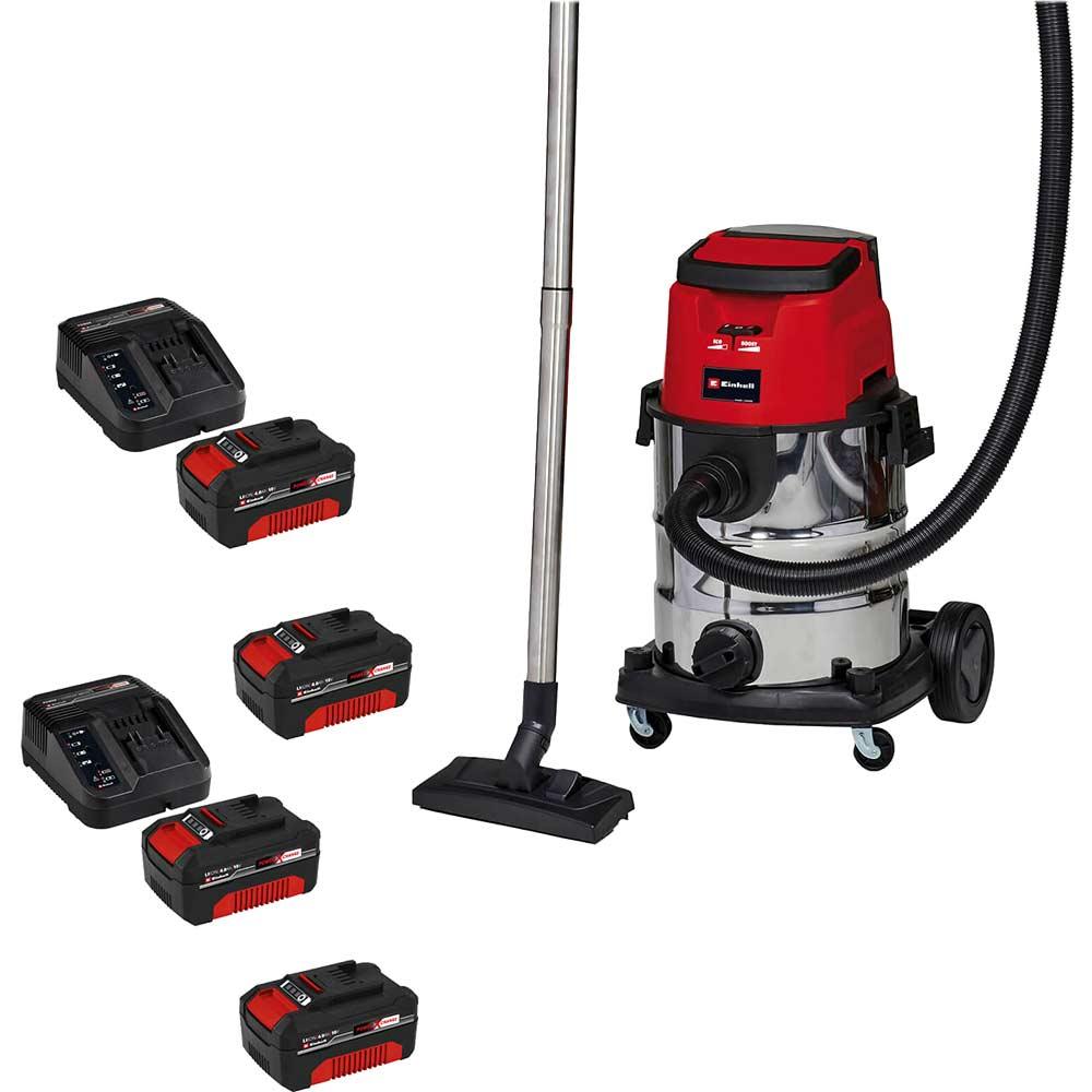 Einhell TE-VC 36/25 Li S 36v Cordless Stainless Steel Wet and Dry Vacuum Cleaner 25L