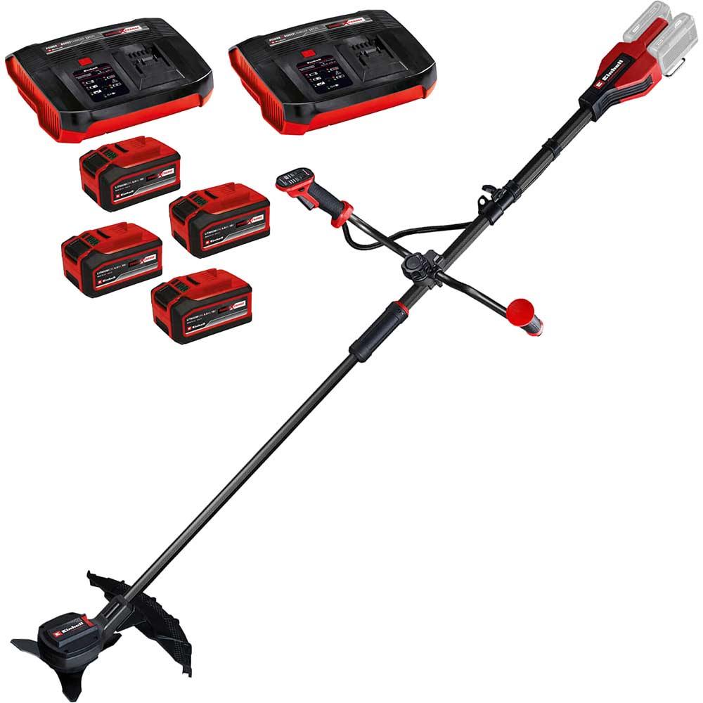 Einhell Professional GP-BC 36/430 Li BL 36v Cordless Brushless Brush Cutter 255/430mm 4 x 6ah Plus Li-ion Twin or Dual Battery Charger