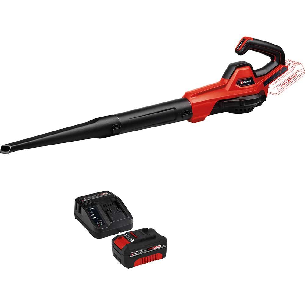 Einhell GE-UB 18/250 Li E 18v Cordless 3 Piece Pipe Garden Leaf and Workshop Blower 1 x 4ah Li-ion Battery Charger