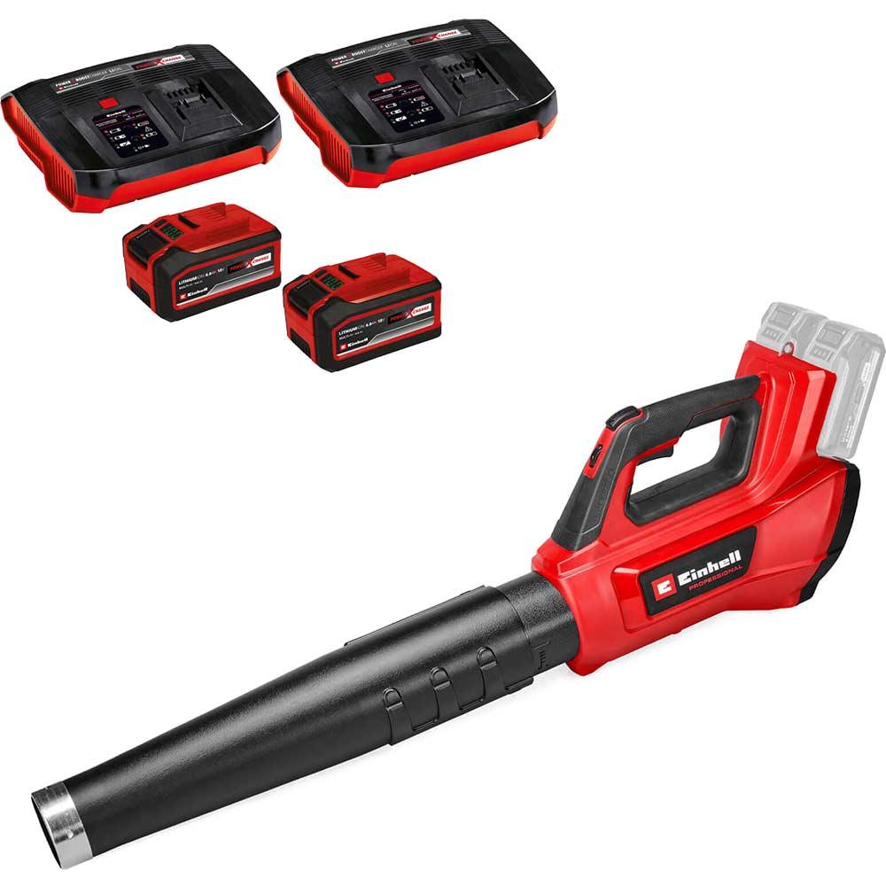 Einhell Professional GP-LB 36/230 Li E BL 36v Cordless Brushless Leaf Blower 2 x 6ah Plus Li-ion Twin or Dual Battery Charger
