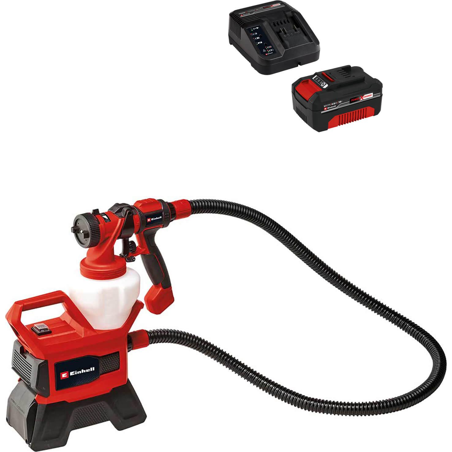 Einhell TE-SY 18/90 Li 18v Cordless Paint Spray System 1 x 4ah Li-ion Charger No Case