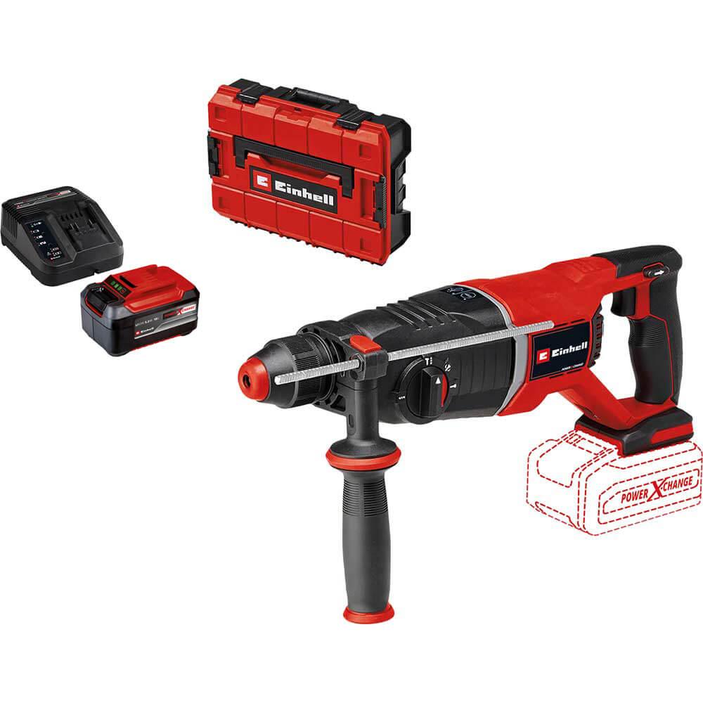 Einhell Professional TP-HD 18/26 D Li BL 18v Cordless Brushless SDS Plus Drill 1 x 5.2ah Plus Li-ion Battery Charger Case