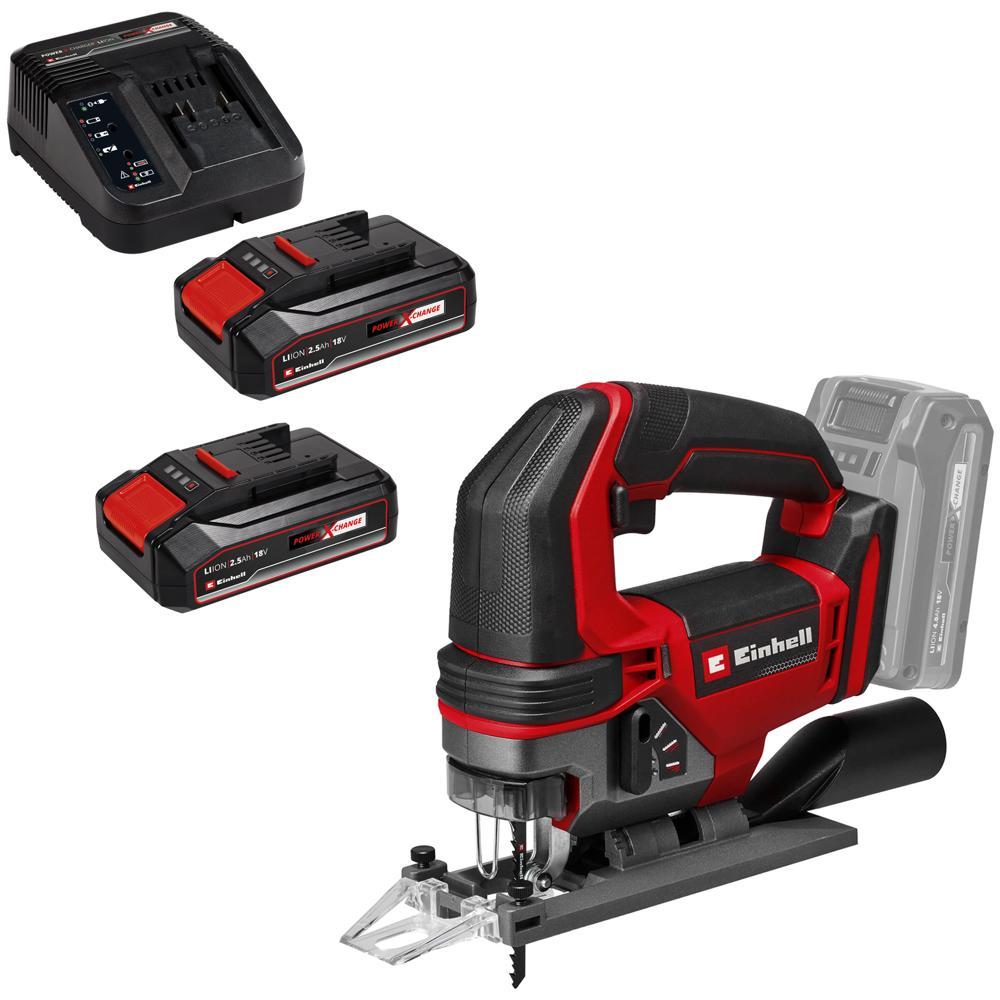 Einhell TE-JS 18/100 Li 18v Cordless Jigsaw 2 x 2.5ah Li-ion Charger No Case
