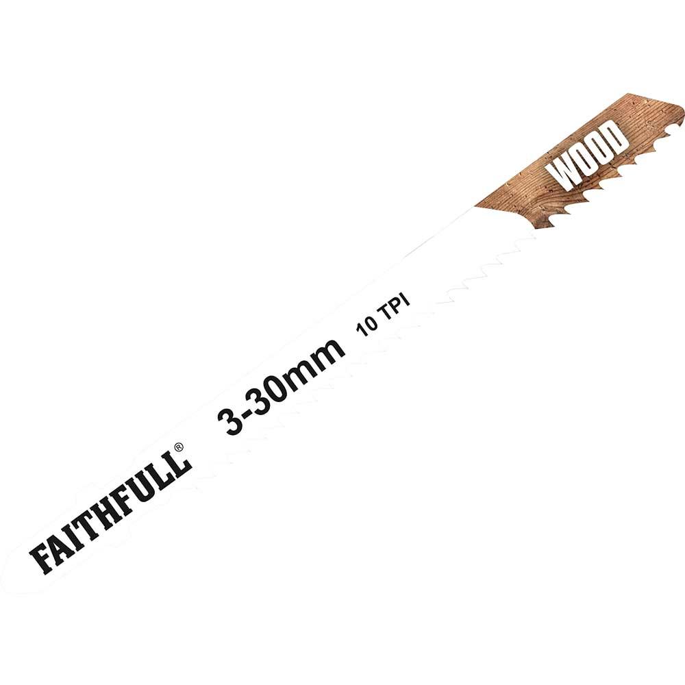 Faithfull T101BR Laminate and Wood Cutting Jigsaw Blades Pack of 5