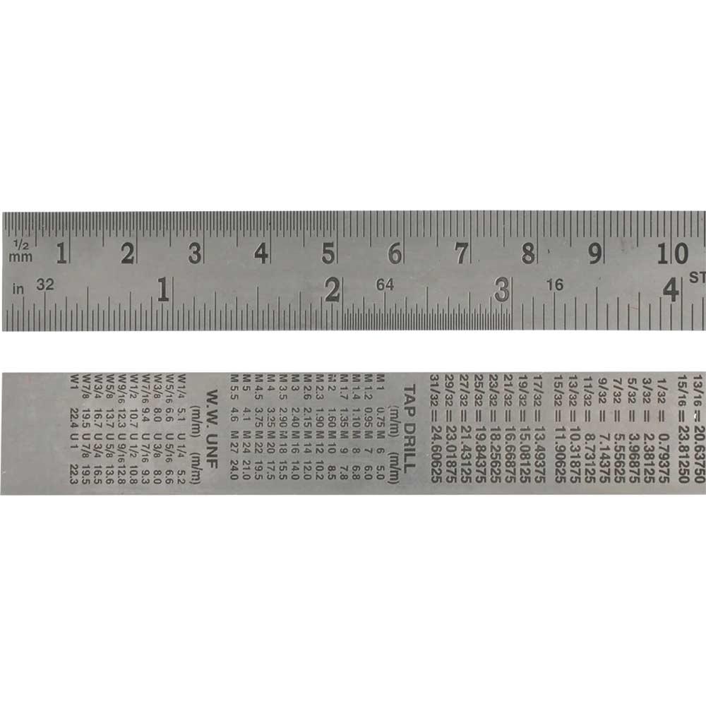 Faithfull Stainless Steel Rule 6" / 150mm