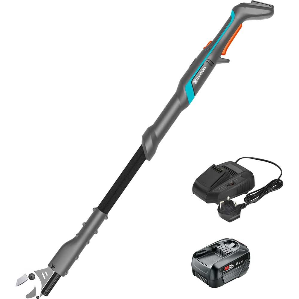 Gardena EASYCUT 110 P4A 18v Cordless Tree Pruner 1 x 4ah Li-ion Battery Charger