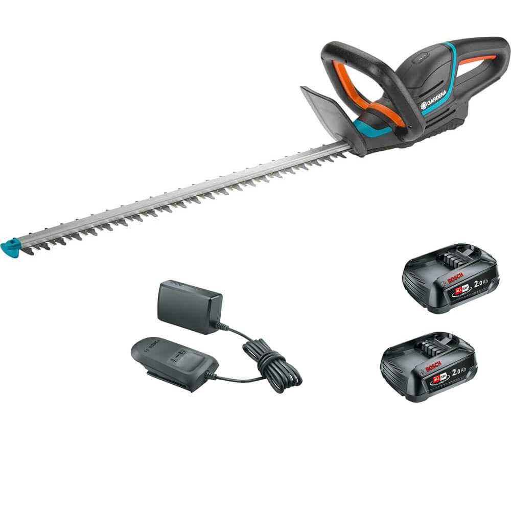 Gardena COMFORTCUT 60 P4A 18v Cordless Hedge Trimmer 600mm 2 x 2ah Li-ion Battery Charger