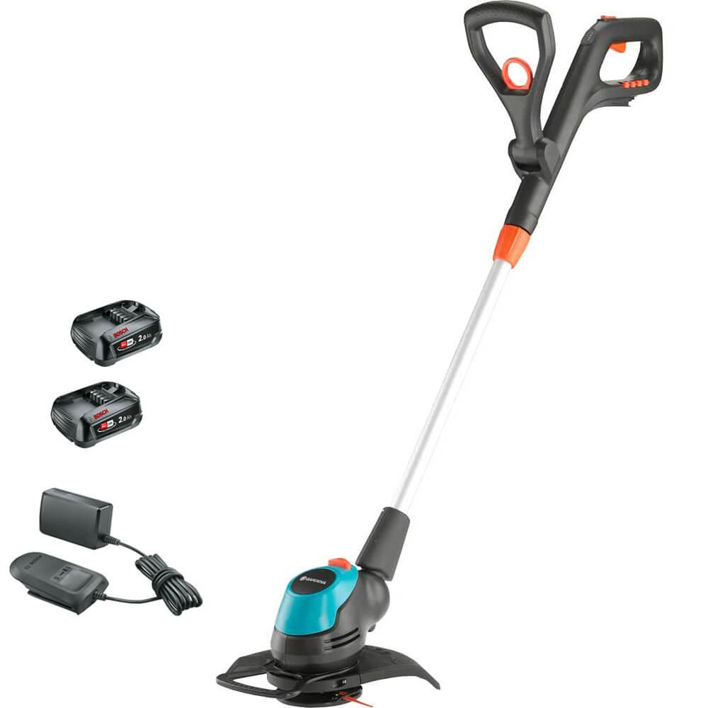 Gardena EASYCUT 23 P4A 18v Cordless Grass Trimmer 230mm 2 x 2ah Li-ion Battery Charger