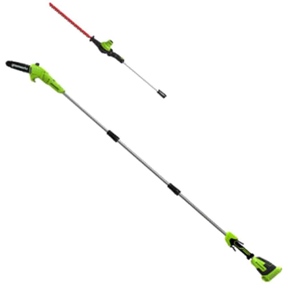 Greenworks GD40PSH 40v Cordless Brushless Pole Tree Pruner and Hedge Trimmer No Batteries No Battery Charger