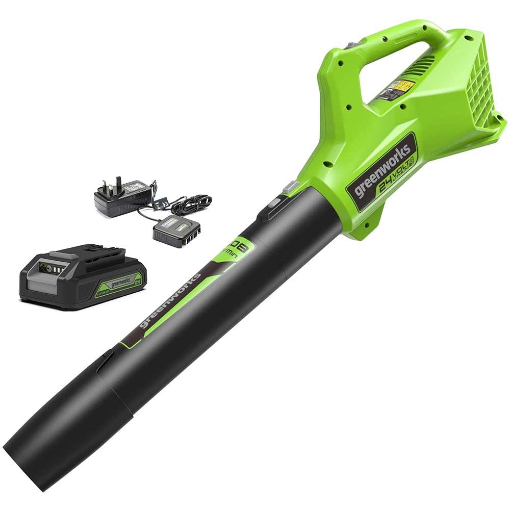 Greenworks G24ABII 24v Cordless Axial Garden Leaf Blower