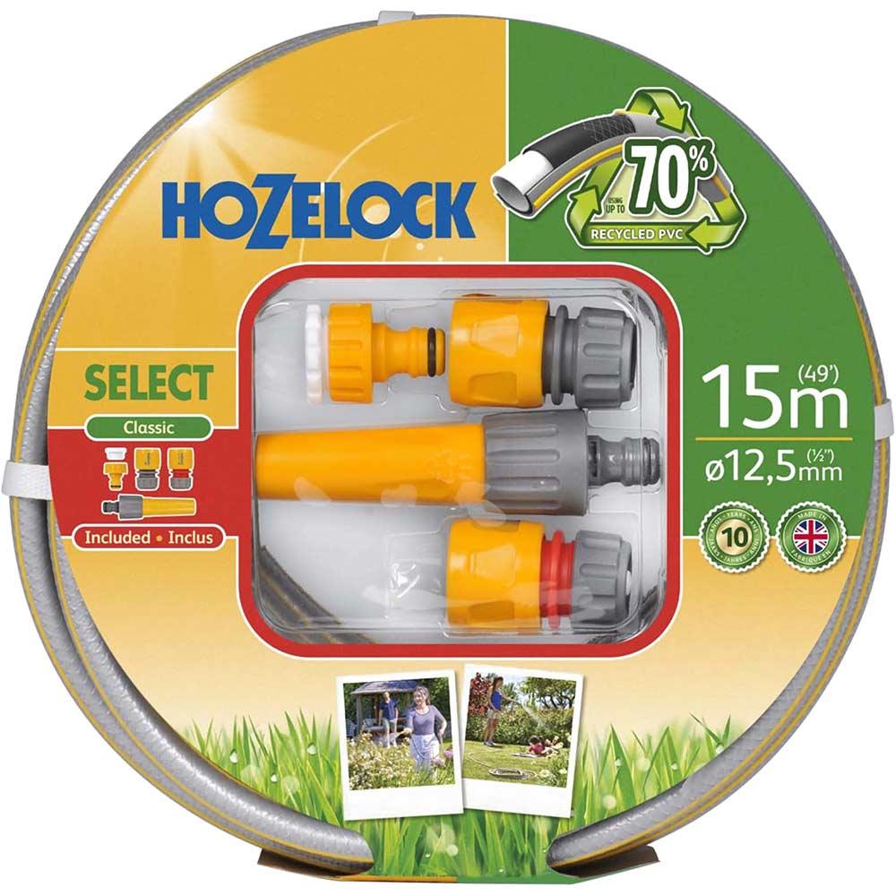 Hozelock Select Garden Hose Pipe and Fittings Set