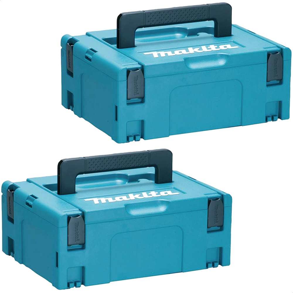 Makita 2 Piece 821550-0 Type 2 MakPac Connector Stackable Power Tool Case Kit
