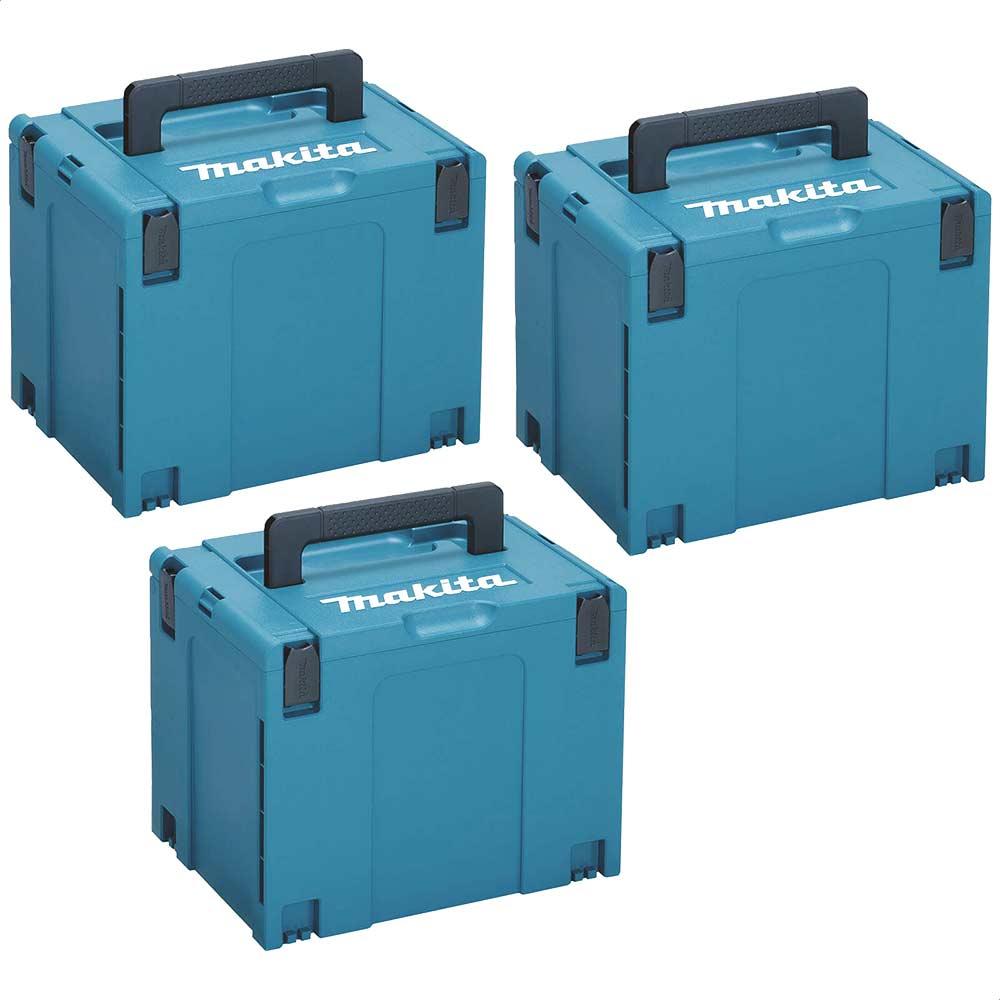 Makita 3 Piece 821552-6 Type 4 MakPac Connector Stackable Power Tool Case Kit