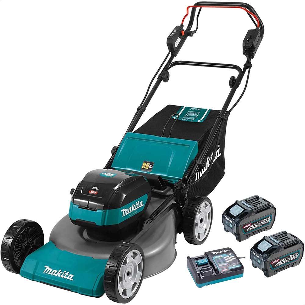 Makita LM002G 40v Max XGT Cordless Brushless Lawnmower 530mm 2 x 5ah Li-ion Battery Charger