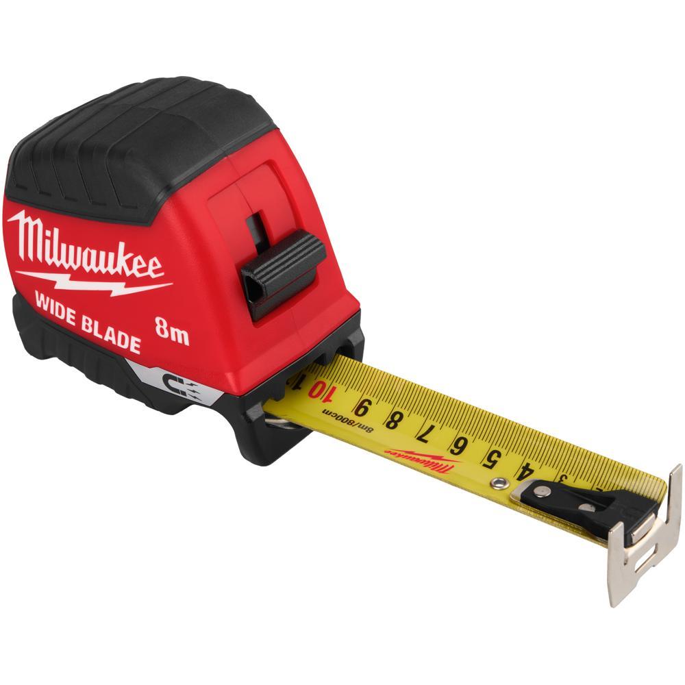 Milwaukee Wide Blade Gen 2 Magnetic Tape Measure Metric Metric 8m 35mm