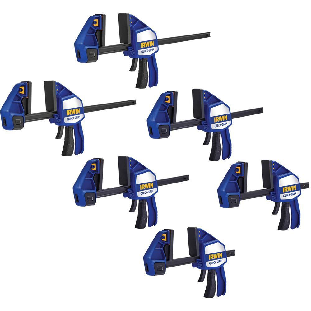 Quick-Grip 6 Piece Heavy Duty Xtreme One Handed Clamp Kit FREE 2 Piece Tape Measure Kit Worth £15