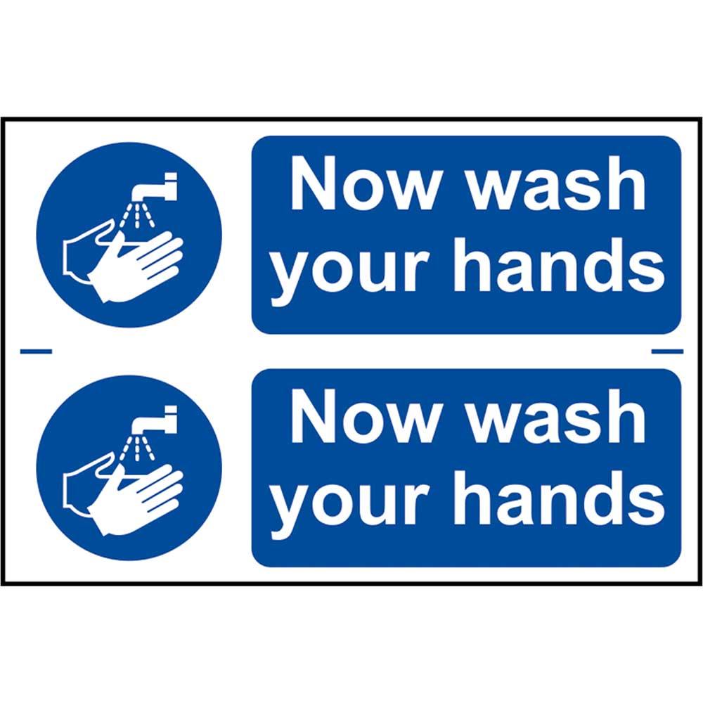Scan Now Wash Your Hands Sign Pack of 2