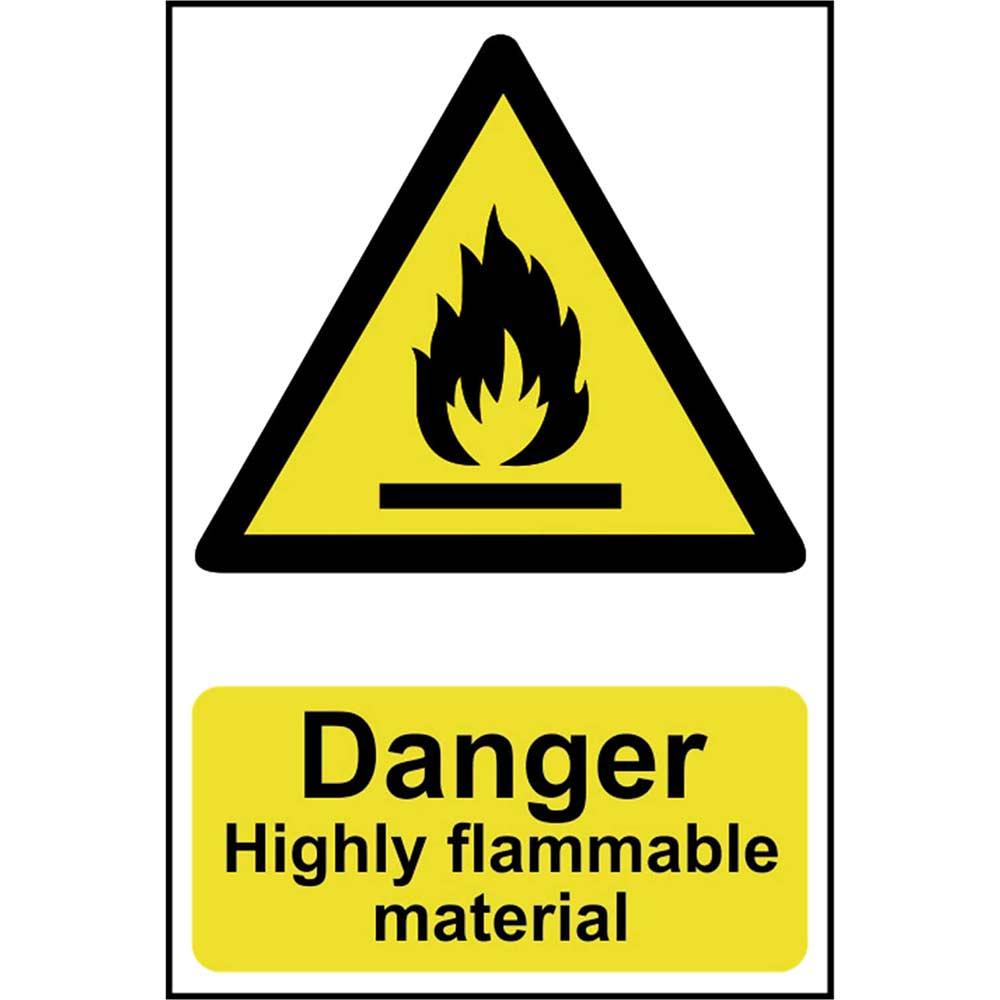 Scan Danger Highly Flammable Material Sign