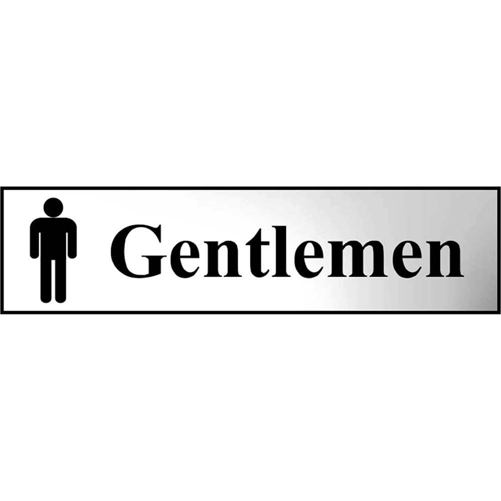 Scan Chrome Effect Gentlemen Sign