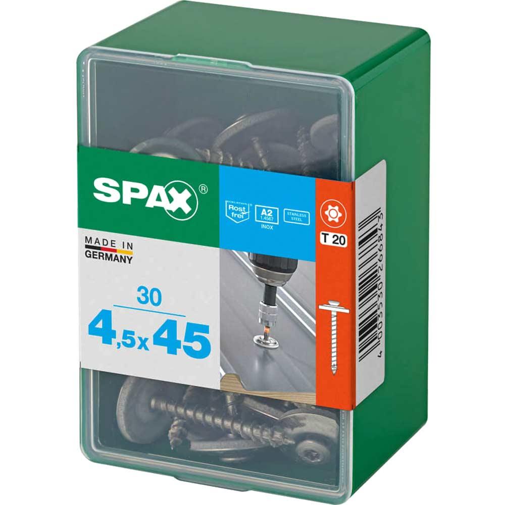 Spax Stainless Steel Raised Countersunk Roof Sheet Sealing Screws