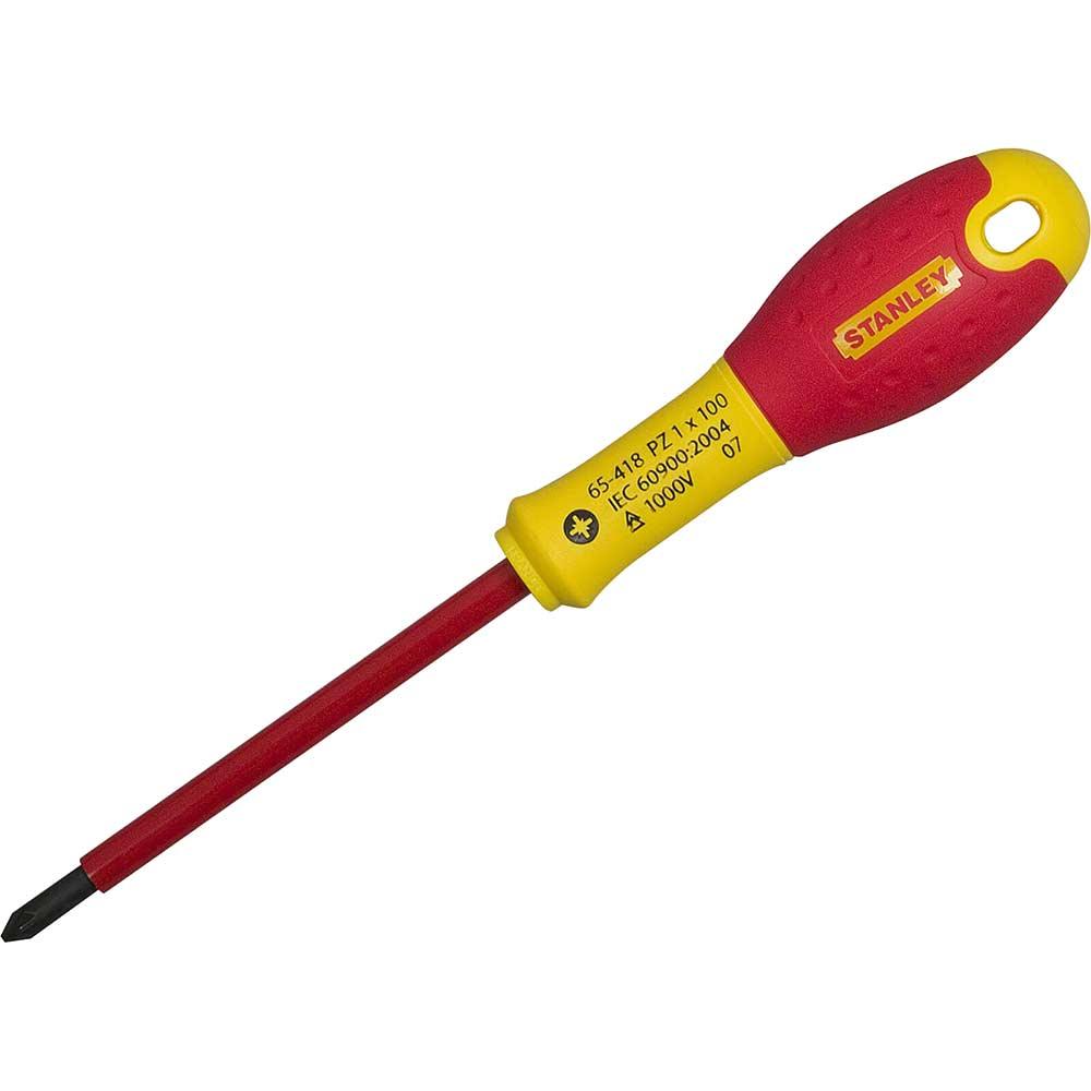 Stanley FatMax Insulated VDE Pozi Screwdriver PZ0 75mm
