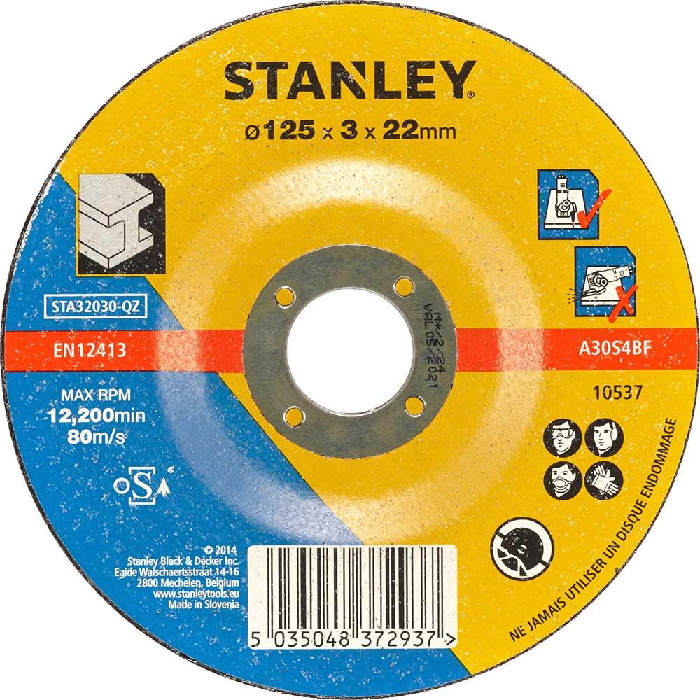 Stanley Depressed Centre Metal Cutting Disc 125mm Pack of 1