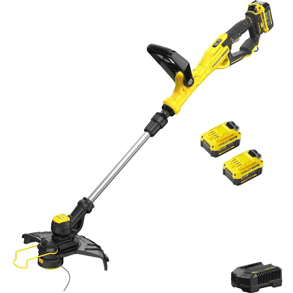 Stanley Fatmax V20 SFMCST933 18v Cordless Grass Trimmer 330mm 3 x 4ah Li-ion Battery Charger