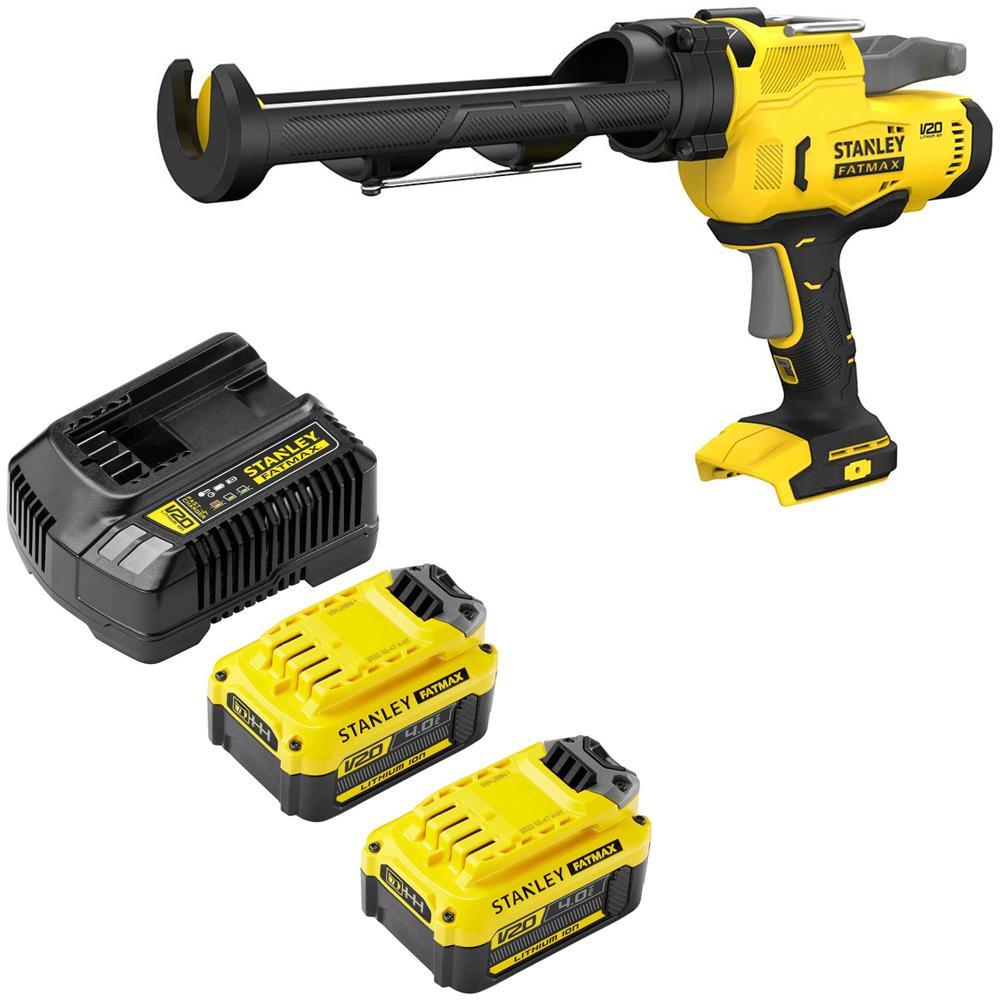 Stanley Fatmax V20 SFMCE600 18v Cordless Caulking Gun 2 x 4ah Li-ion Charger No Case