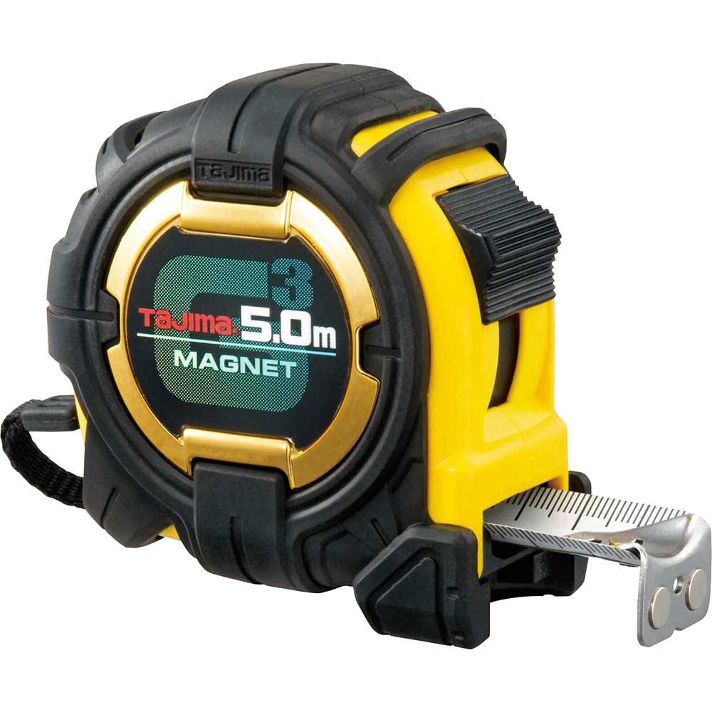 Tajima G Lock Extra Wide Magnetic Tape Measure Metric Metric 5m 27mm