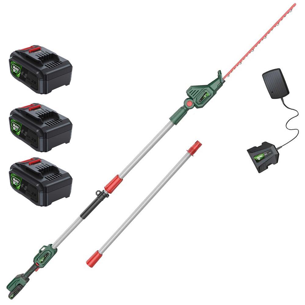 Webb Eco WEV20PHT 20v Cordless Long Reach Hedge Trimmer 500mm