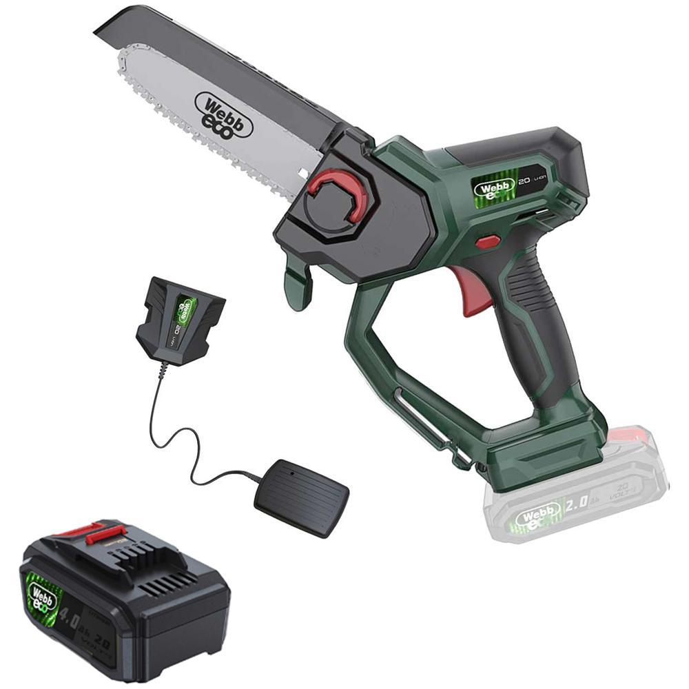 Webb Eco WEV20PS 20v Cordless Pruning Saw 150mm 1 x 4ah Li-ion Battery Charger