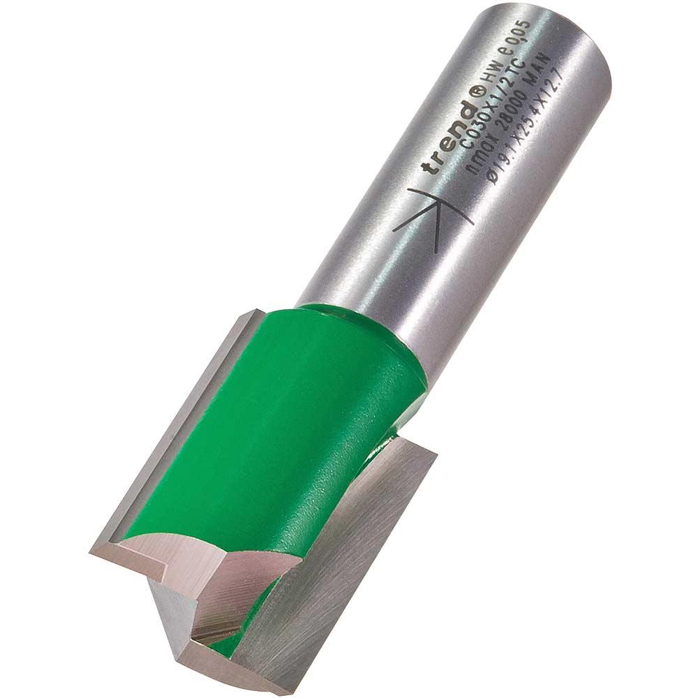 Trend CRAFTPRO Two Flute Straight Router Cutter 19.1mm 25.4mm 1/2"