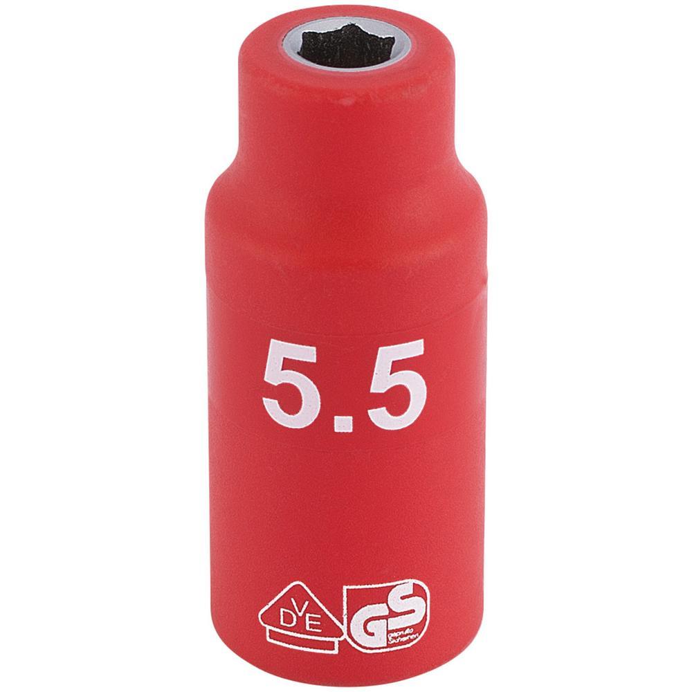 Draper 1/4" Drive VDE Fully Insulated Hexagon Socket Metric 1/4" 5.5mm