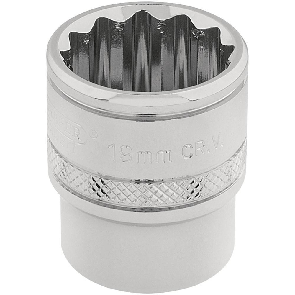 Draper 3/8" Drive Polished Finish Hi Torq Bi Hexagon Socket Metric 3/8" 19mm