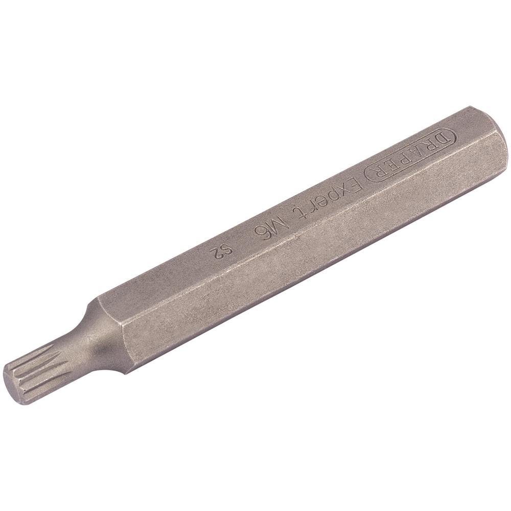 Draper Expert XZN Spline 10mm Shank Insert Bits M6 75mm Pack of 1
